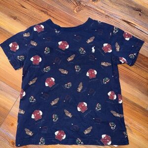 Polo Ralph Lauren Kids Navy Blue Football Graphic Tee